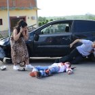 Un momento de la teatralización realizada por los alumnos de la escuela de teatro.