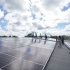 Una planta de energía solar.