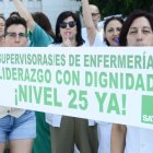 La concentración de las supervisoras se efectuó a las puertas del Hospital.
