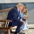 Donald Trump y la primera ministra italiana Giorgia Meloni en la cumbre del G7 en Canadá.