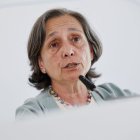 Concha Sánchez, directora general de Operación de Red Eléctrica, da explicaciones ayer.