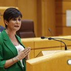 La ministra de Vivienda, Isabel Rodríguez, interviene ayer en el Senado.