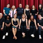 Integrantes el grupo de participación de Cáritas que pusieron en escena 'Ponte tus Derechos' en el Teatro San Francisco.