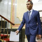 Pedro Sánchez llega el miércoles al Hemiciclo del Congreso.
