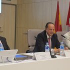 El presidente del Consejo de Cuentas, Mario Amilivia, en la ponencia que pronunció con el título “La cohesión territorial en Castilla y León”.