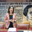 La ministra Margarita Roblescomparece ayer ante la Comisión de Defensa del Senado.