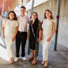 Lola, David y Ana Jiménez Jiménez, con su madre Marisol. Reconocimiento del Hogar de la Esperanza. Daniel, con su padre Daniel Carrasco Herrero.