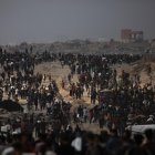 Imagen de refugiados palestinos en el oeste de Jabalia, el 22 de junio de 2025. EFE/EPA/HAITHAM IMAD.