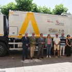 Presentación del nuevo camión de recogida de basura de la mancomunidad Sahagún-Villada.