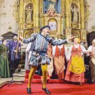 La compañía Lazarillo de Tormes en la obra ‘Buscando a Nebrija’.