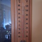 Termómetro de una de las aulas de la escuela infantil.