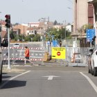 Los operarios terminaron de colocar las vallas en la avenida de Palencia este martes alrededor de las 09.00 horas.