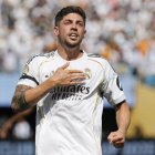 CHARLOTTE (United States), 22/06/2025.- Federico Valverde of Real Madrid celebrates scoring the 3-0 lead during the FIFA Club World Cup 2025 match between Real Madrid and Pachuca in Charlotte, North Carolina, USA, 22 June 2025. (Mundial de Fútbol) EFE/EPA/ERIK S. LESSER