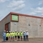 Los alumnos, tras la visita a la estación.