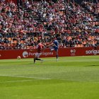 Álex Mula, anotando su único gol de la pasada temporada.