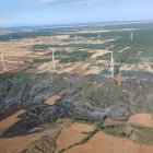 Vista aérea de la zona afectada por el incendio de San Pedro de Valderaduey