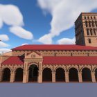 Iglesia de San Lorenzo en Sahagún recreada por Minecraftéate.