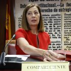 La presidenta del Congreso, Francina Armengol, comparece por segunda vez en la comisión de investigación del caso Koldo, este martes en el Senado.-EFE/ Chema Moya.