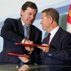 Alfonso Fernández Mañueco y Emiliano García-Page en Arenas de San Pedro.