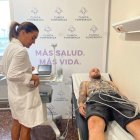 Sergio Benito, pasando el reconocimiento médico ayer.
