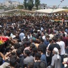 La aldea de Al Mazraa al Sharqiya, en Cisjordania ocupada, despide este domingo en un funeral al palestino norteamericano Sayfollah Musallet, y al palestino Mohammed Shalab, muertos a palos por colonos israelíes.