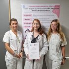 Las tres premiadas por el trabajo sobre autismo.