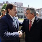 Mañueco junto al presidente de la CCRD Norte Antonio Cunha.