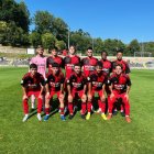 Primera alineación de la pretemporada, con sólo dos jugadores de la 1ª plantilla: Ángel y Pau.