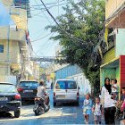 Mujeres palestinas con sus hijos en un campo de refugiados.
