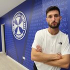 El jugador de la Ponferradina, Borja Valle