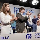 Muñoz, Mañueco y Tellado, en la ejecutiva de ayer en Valladolid.