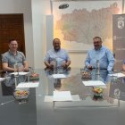 Alicia Gallego, Javier Cendón, Álvarez Courel, Roberto Aller y Luis Mariano Santos, ayer, en la Diputación.