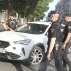 El coche de Juana Rivas a su entrada al juzgado.
