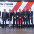 Natichu Alvarado, ayer durante el acto de bienvenida a los ascendidos en La Liga.