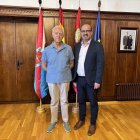 Manuel Ángel Fernández Arias, este martes con el alcalde, Marco Morala.