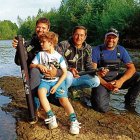 José Manuel con su hijo Álvaro, Francisco J. Lafuente y Julio Hernández.
