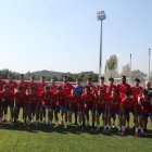 Foto de familia del Atlético Bembibre en su primer entrenamiento del curso.
