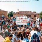 Manifestación por la falta de agua para los huertos del Órbigo