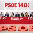 Antigua Ejecutiva del PSOE en la que estaban José Luis Ábalos y Santos Cerdán.