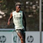 Vinicius durante la primera sesión de entrenamiento.