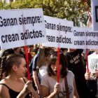 Manifestación contra las casas de apuestas en Madrid en 2019.