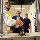 El director general de Carreteras e Infraestructuras de la Junta, Jesús Puerta, visita el Centro de Control de Calidad de Burgos