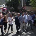 El alcalde de Ponferrada, Marco Morala, con el resto de autoridades en la procesión de este miércoles en Toral de Merayo.