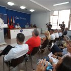 Reunión del presidente de la gestora en la sede de PP en Ponferrada