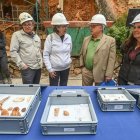 Gonzalo Santonja en su última visita a Atapuerca.