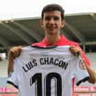 Luis Chacón en su presentación como jugador de la Cultural la pasada temporada cedido por el RC Deportivo.