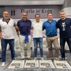 Óscar Díez, Juan Simón, Á. Fraguas, José Antonio Pérez y Raúl Castro, en el Club de Prensa de Diario de León.