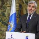 El presidente de Canarias, Fernando Clavijo en rueda de prensa.