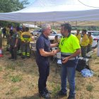 Nicanor Sen y Manuel Herrero en el puesto de mando avanzado.