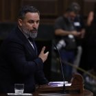 Santiago Abascal en la tribuna del Congreso de los Diputados.